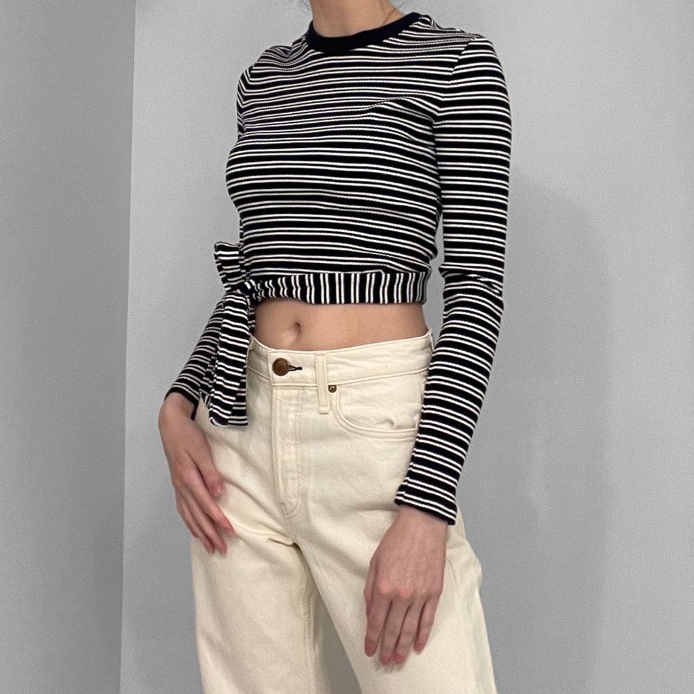 Jonathan Simkhai Striped Cropped Sweater